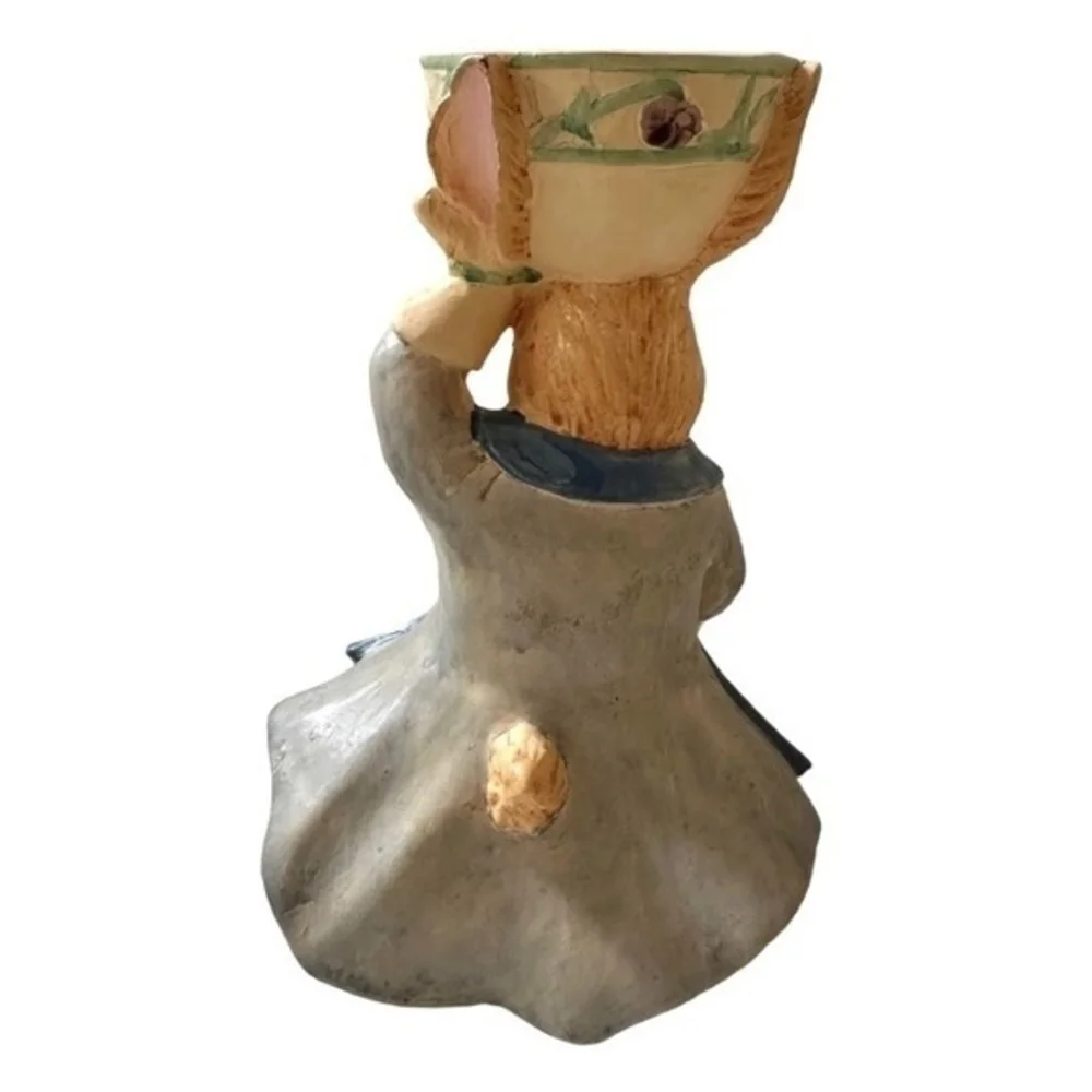 Dressed Rabbit Bunny Statue 5x3.5x3